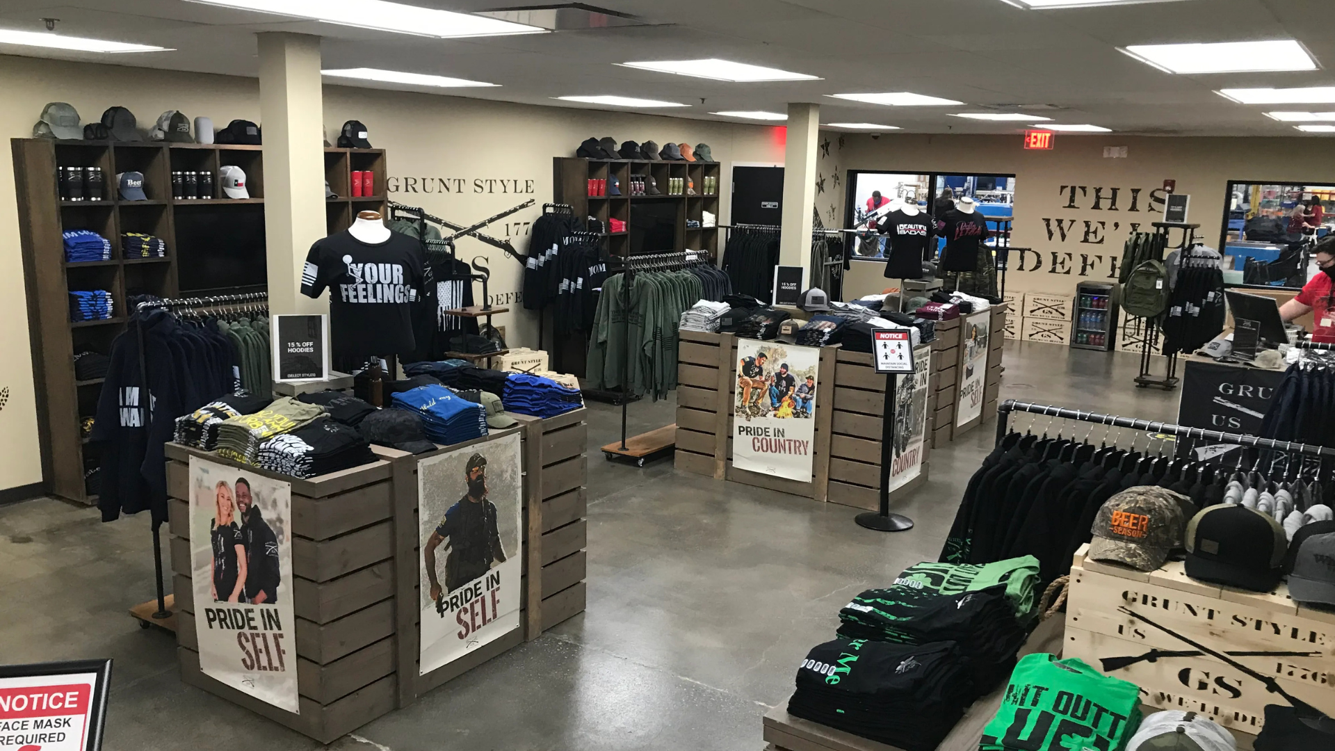 Grunt Style clothing retail store in San Antonio.