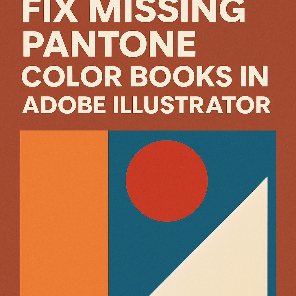 How to Fix Missing Pantone Color Books in Adobe Illustrator 2024-2025 (Free and Easy Method)
