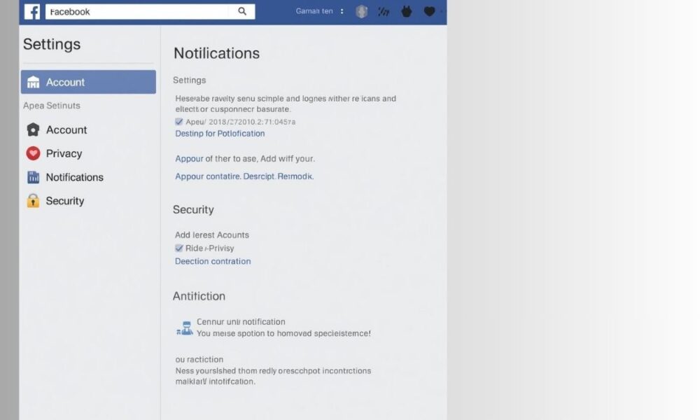 Facebook account settings showing Deactivation and Deletion option