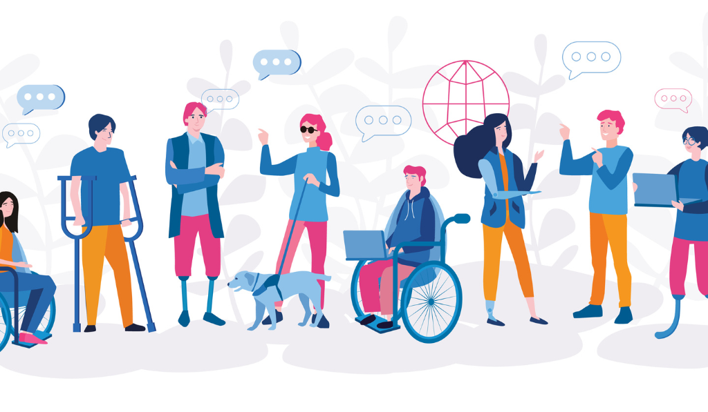 Diverse marketing team planning inclusive and accessible brand campaign