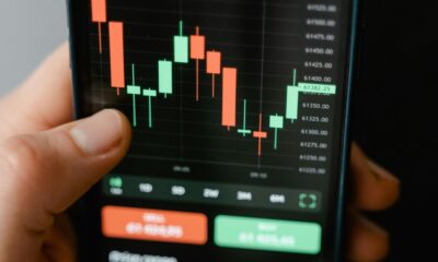 Robo-advisor app showing investment growth chart