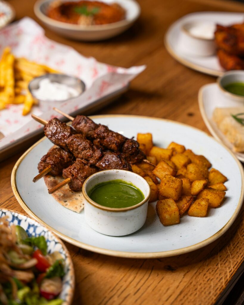 Lab-grown meat innovation served on a plate for sustainable dining