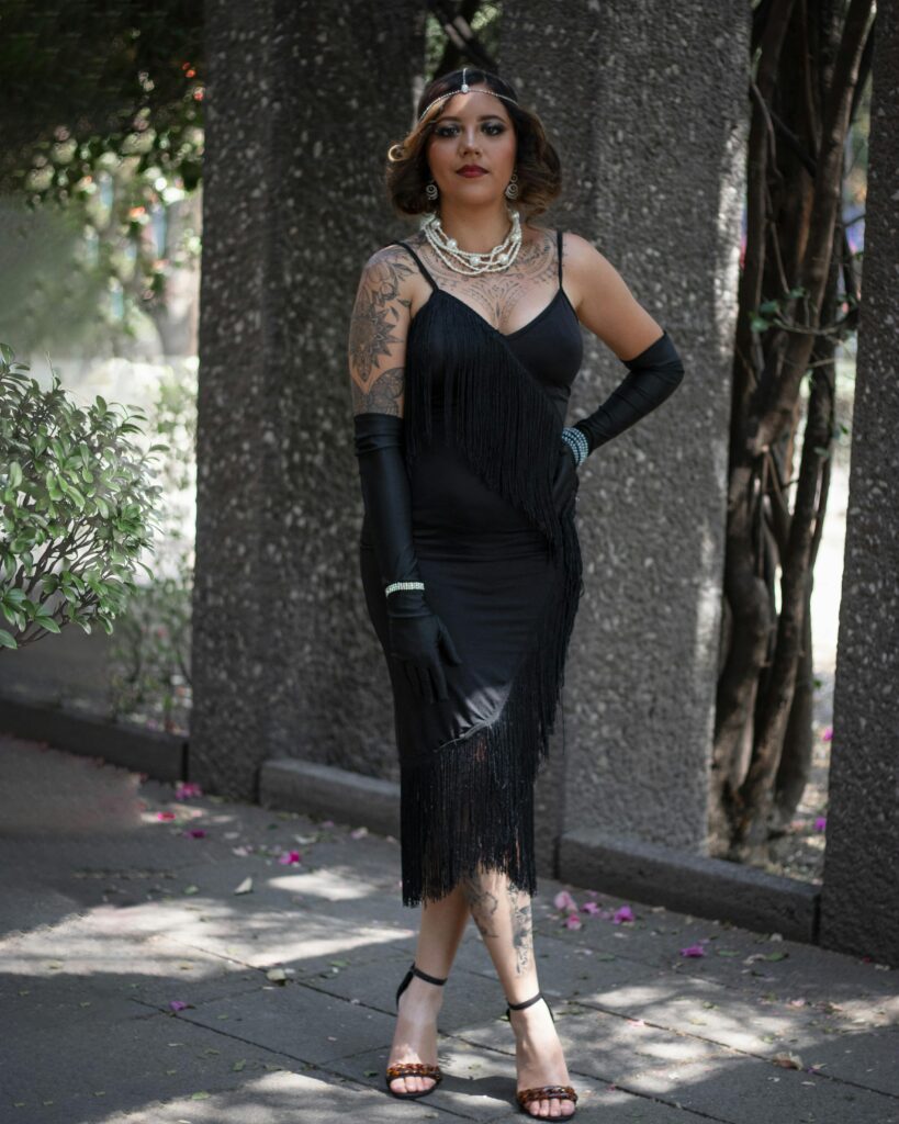 Woman experimenting with different fashion outfits to discover her signature style