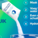 A tall glass of water with Liquid I.V. stick packet beside it.