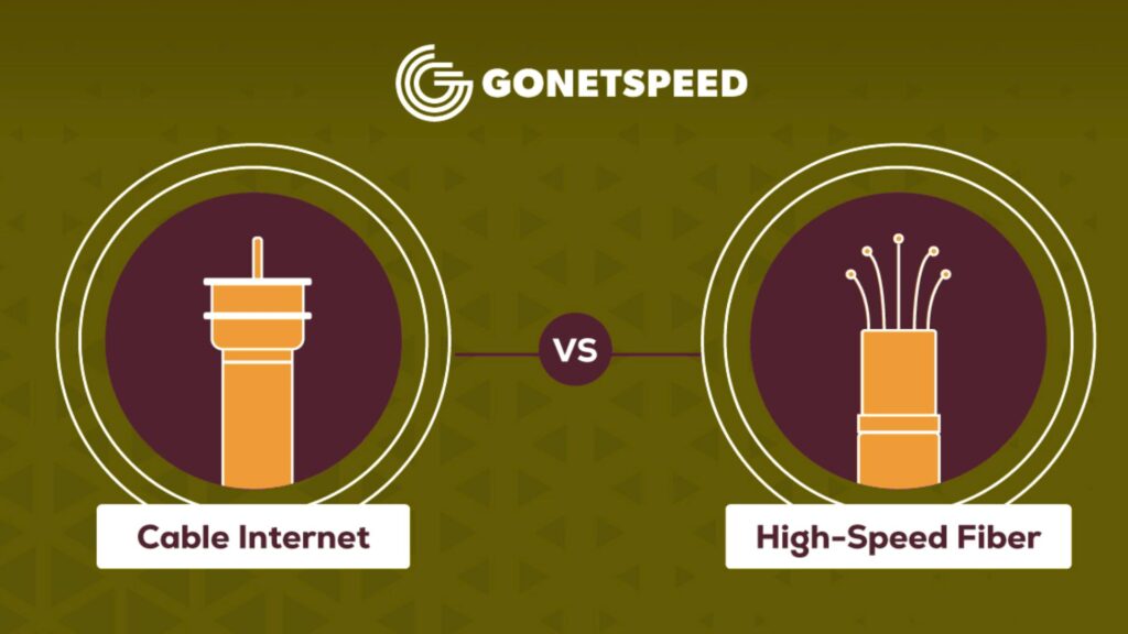 Infographic comparing T-Mobile vs Cable vs Fiber internet.