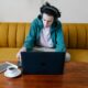 Someone working from home with a cozy setup.