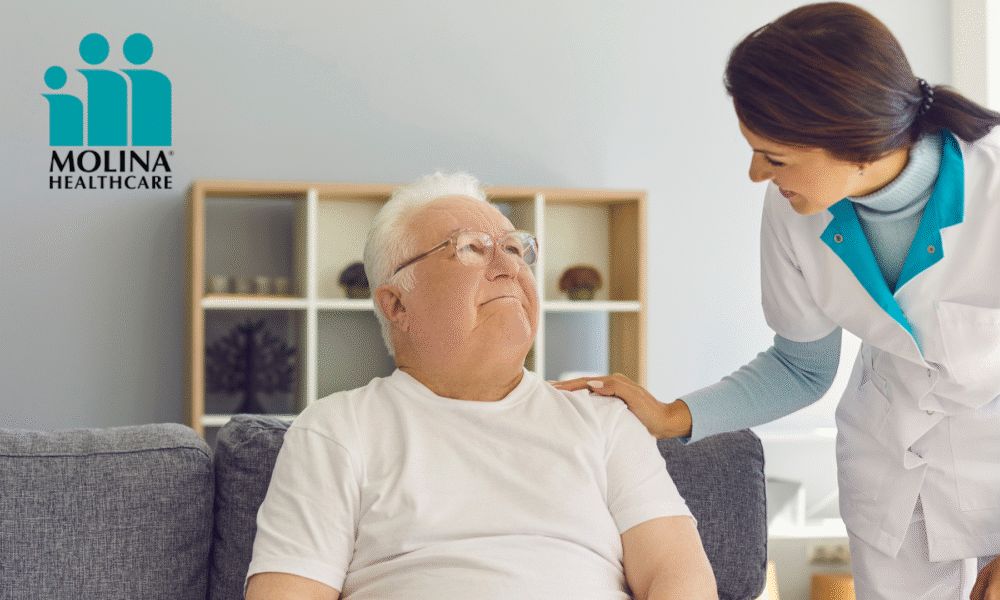 Senior using Molina Healthcare Medicare Advantage benefits.