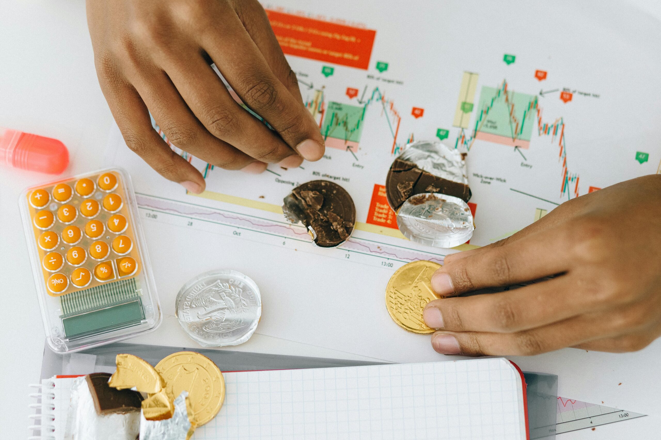 Image of a crypto trader analyzing FintechZoom charts.