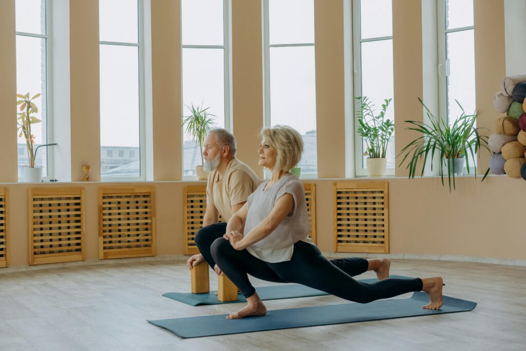calm, homely vibe avoid branding, use generic yoga