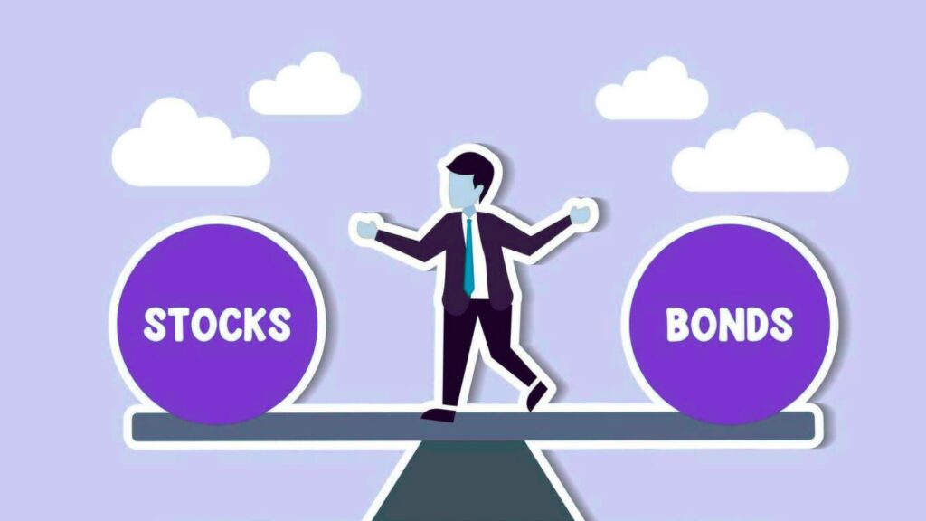 Balanced portfolio illustration (stocks vs. bonds).
