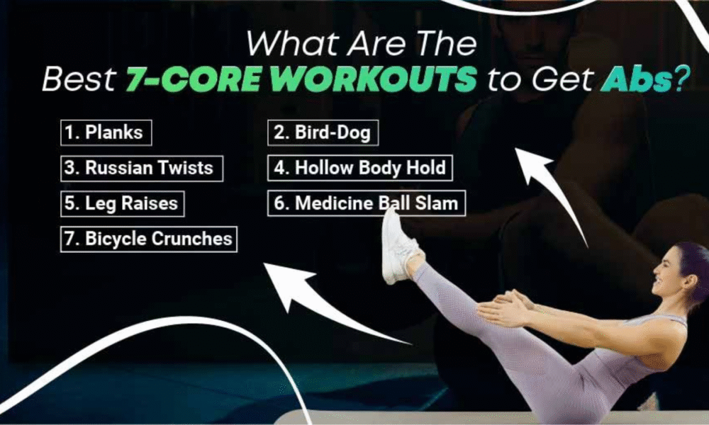 Comparison image of Bird Dog vs crunches for core strength.