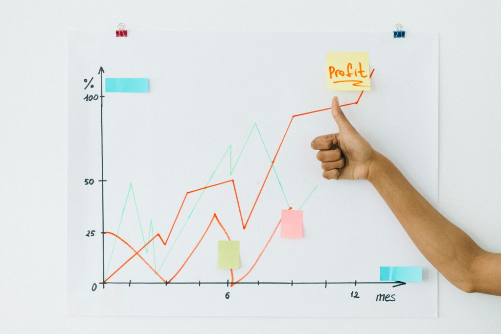 Marketer analyzing ad performance data