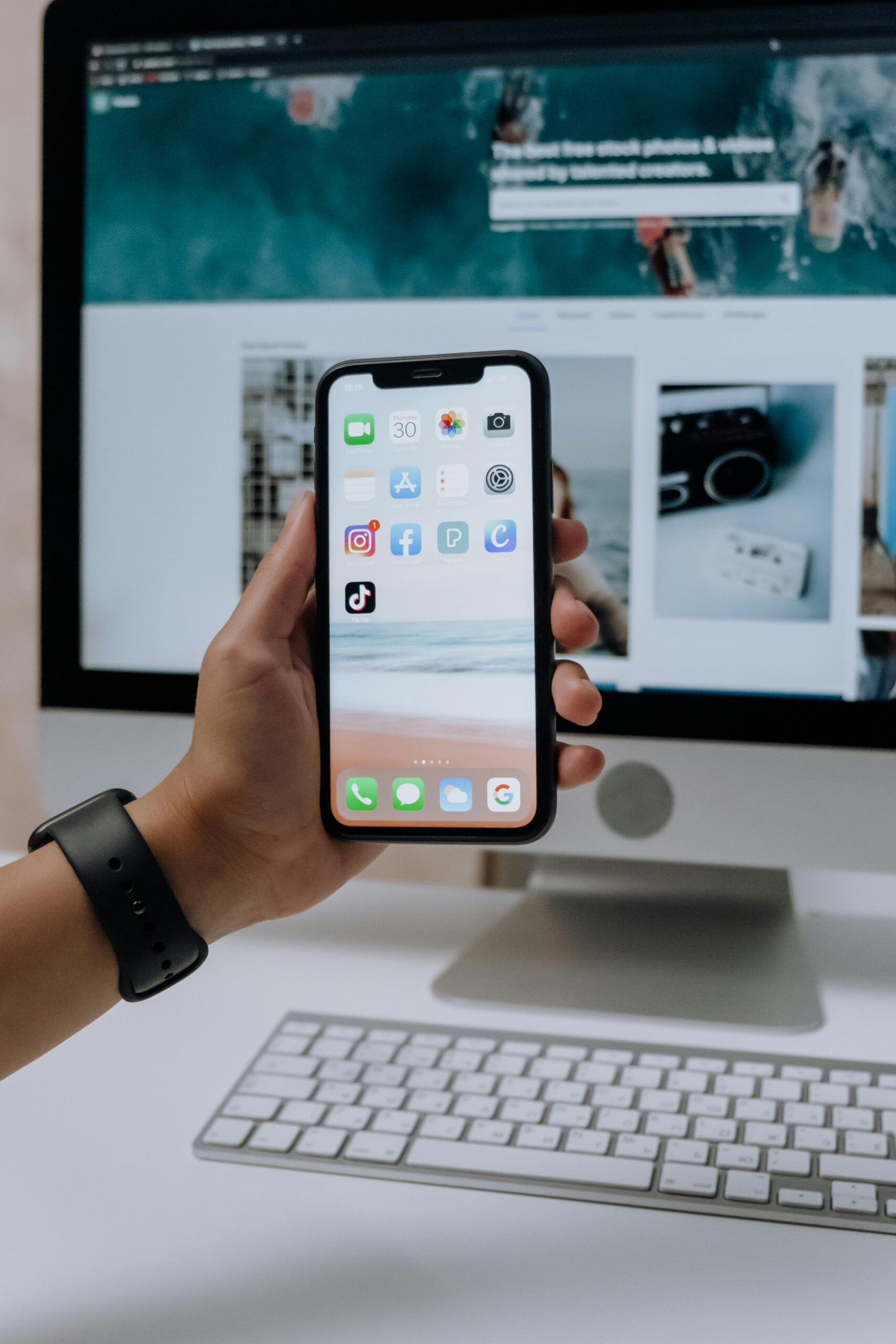 Social media ad mockups (Instagram, Facebook, TikTok)