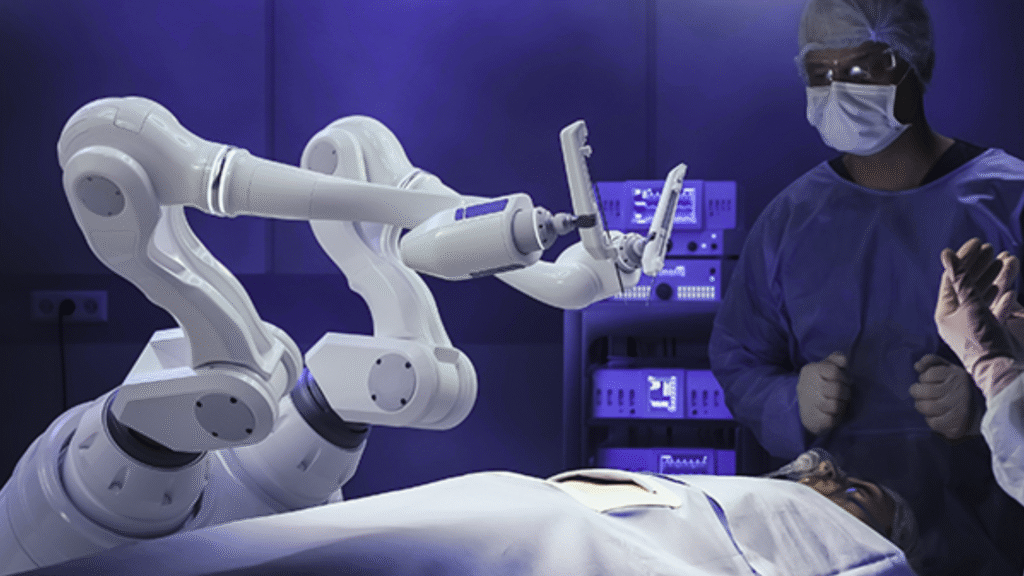Surgical robot operating in a hospital