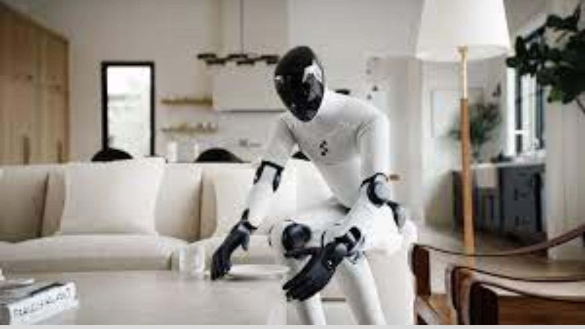 Futuristic humanoid robot