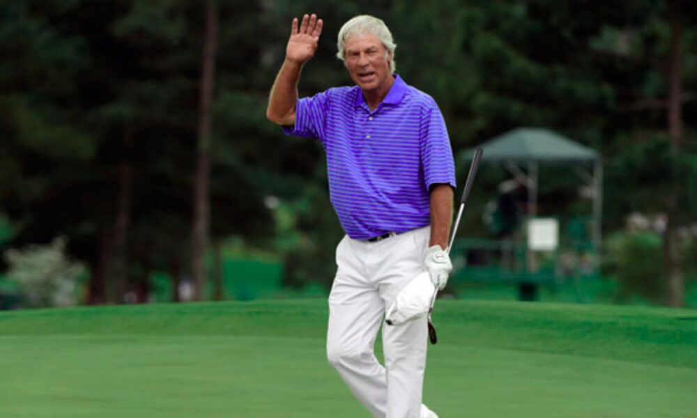 Ben Crenshaw celebrating his Masters victory