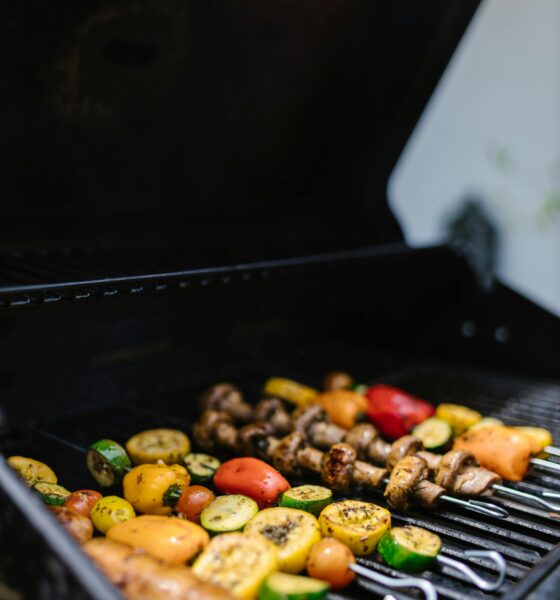 Grilled vegetables served at a modern outdoor cookout