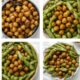 Roasted chickpeas and edamame healthy vegan snack